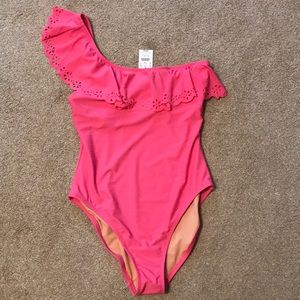 J Crew one shoulder one piece bathing suit